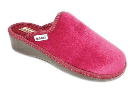 Ženski hišni copati iz tekstila Spalatina 5158 bordo